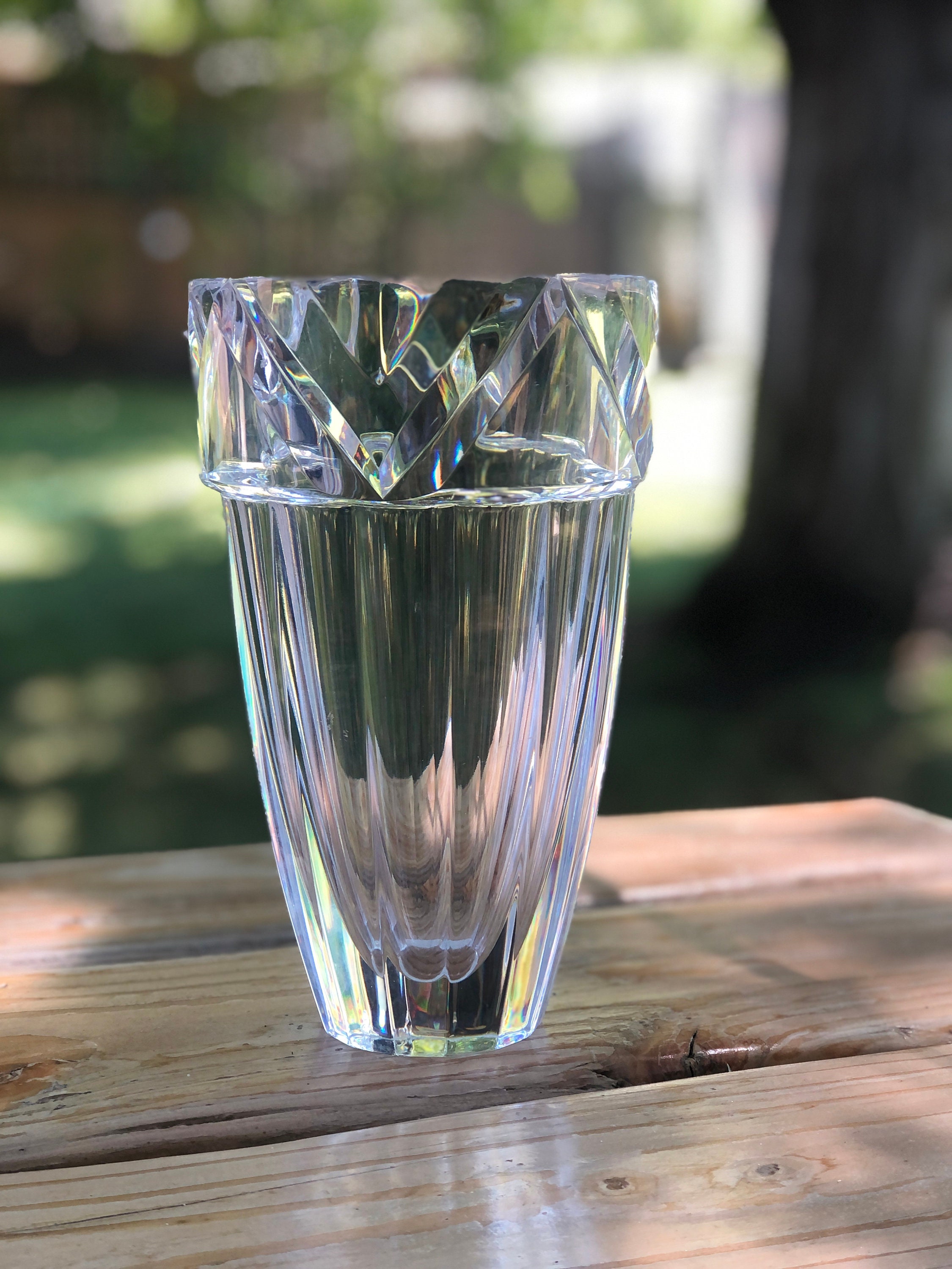 Orrefors Sweden Crystal Flower Vase Vintage, Signed Etsy