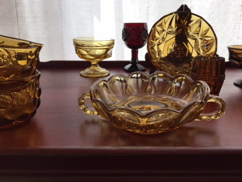 Vintage Amber Glass Collection image 10