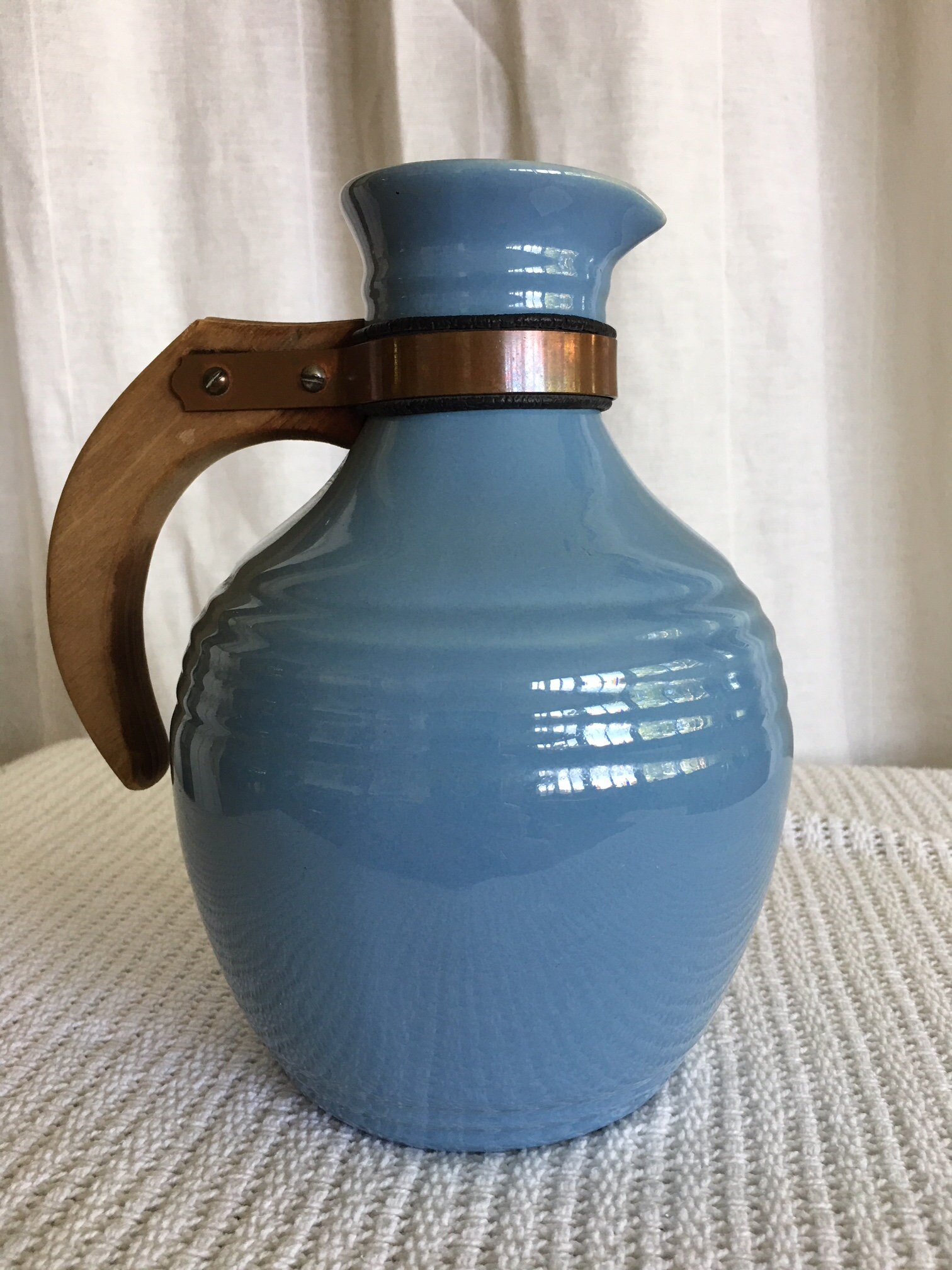 Pacific Pottery Pitcher, Powder Blue, 1930's Etsy