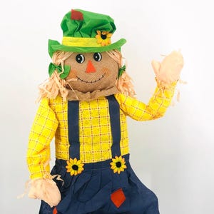 60" Large Sitting Female Scarecrow Fall Decor Decoration