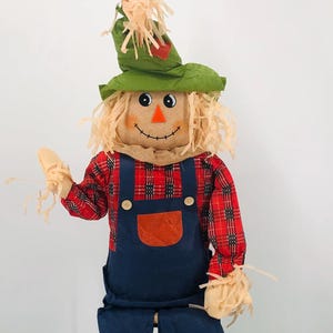 63" Large Sitting Scarecrow Fall Harvest Decor Decoration