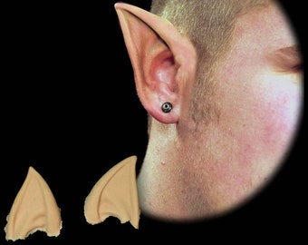 2 longues oreilles d'elfe elfes Costume de prothèse d'oreille en mousse de latex d'Halloween