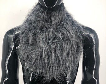 Gray Hairy Neck Chest Cover Werewolf Add to Any Adult Halloween Mask or Costume