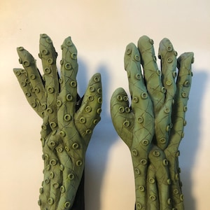 Octopus Tentacles Cthulhu Hands Green Sea Cosplay Adult Halloween Costume Gloves