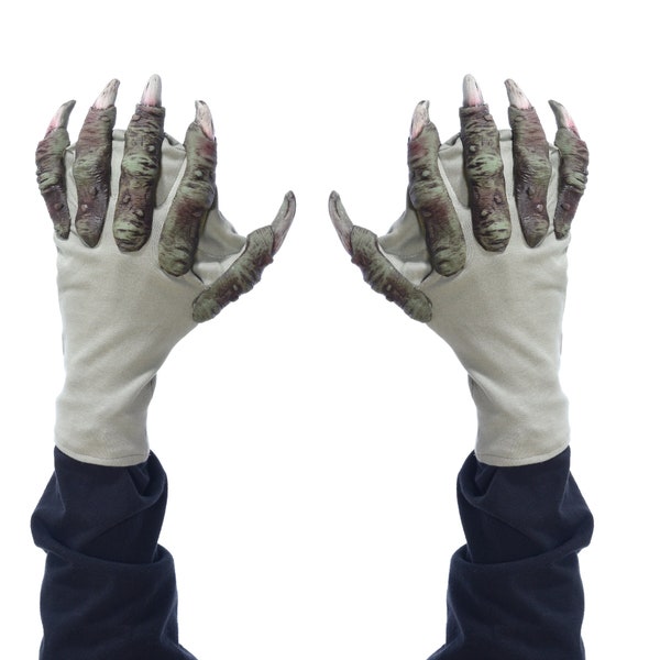Sea Creature Hands Claws Adult Alien Scary Halloween Costume Gloves