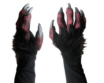 Red Devil Claws Hands Adult Halloween Hand Made USA Costume Gloves