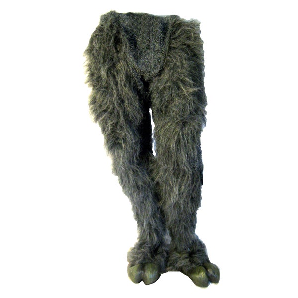 Gray Legs and Hooves Krampus Beast Devil Hairy Pants and Feet Adult Halloween Costume