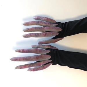 Alien-Hände, lange Finger, Weltraummonster, gruselige Halloween-Kostümhandschuhe für Erwachsene