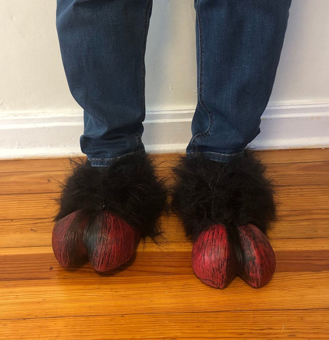 Beast Krampus Demon Hoof Shoe Covers Adult Brown Beast Krampus Demon Hoof Shoe Covers Adult Brown