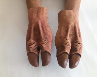 Luvas de casco: luvas de látex com pés de porco e fantasia de animal