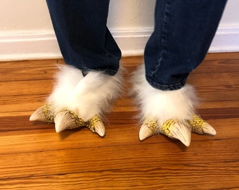 Copriscarpe per adulti con artigli di aquila e zampe di pollo, costume di Halloween