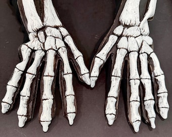 Skelethanden volwassen Magere Hein Halloween handgemaakte VS kostuumhandschoen