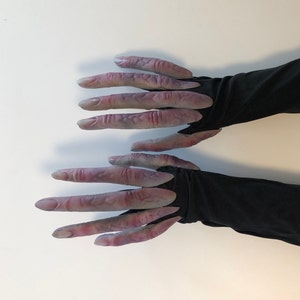 Alien Hands Long Fingers Spaceman Monster Scary Adult Halloween Costume Gloves
