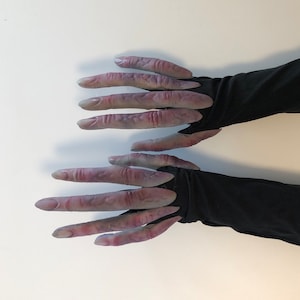 Alien Hands Long Fingers Spaceman Monster Scary Adult Halloween Costume Gloves