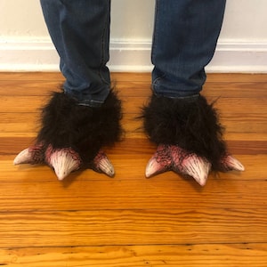 Red Dragon Feet Bird Reptile Claws Adult Shoe Covers Halloween Costume