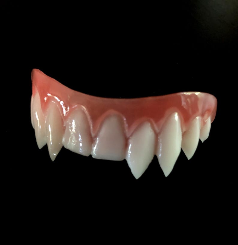 Blodlust Fangs Vampire Teeth FX Dental Distortions Kostym Cosplay Fangs bild 2