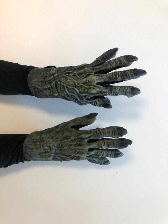 Lusofie 1Pair Black Claw Gloves Halloween Long Gloves With Claws Cat Claws Nail