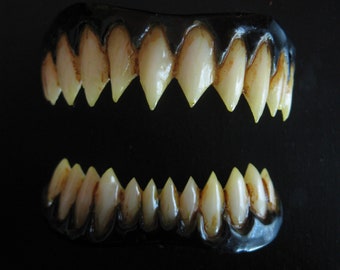 Black Pennywise Teeth Costume Appliance Veneers Dental Distortions 2.0 FX Fangs