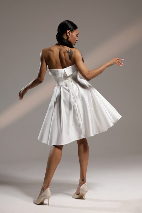 Short Wedding Dress Lea,cocktail Dress,white Mini Dress,courthouse Wedding  Dress,reception Dress, Rehearsal Dress - Etsy