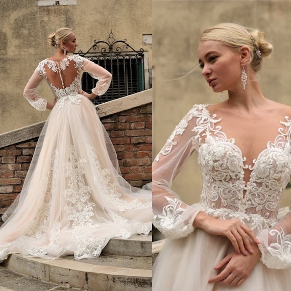 Long Sleeves Jersey Simple Design Wedding Dresses Long Sleeves Jersey Simple Design Wedding Dresses