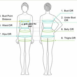 Wedding Dress / Measuring Guide / How to Take Measurements. - Etsy