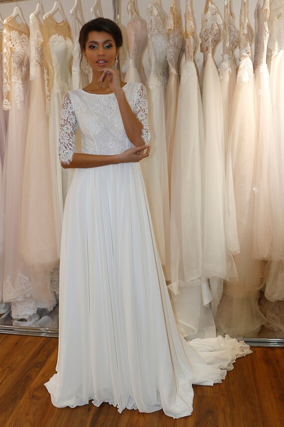 sleek elegant wedding dresses
