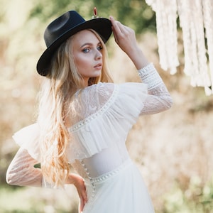 Trouwjurk Gloria / Fairy trouwjurken / Kant trouwjurk / Boho trouwjurk / Boho Jurk / Tule trouwjurk