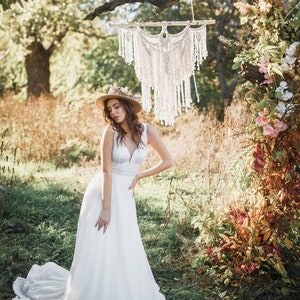 Trouwjurk Gloria / Fairy trouwjurken / Kant trouwjurk / Boho trouwjurk / Boho Jurk / Tule trouwjurk