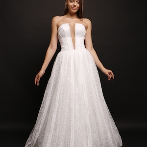 led wedding dress , luminous dress, Wedding Dress, Bridal Gowns, Beach Wedding Dress, Fairy Wedding Dress, Elegant Simple Dress, image 7