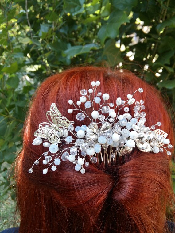 Wedding Hair Pins Butterfly Hair Pin Bridal Hair Pins Pearl Etsy