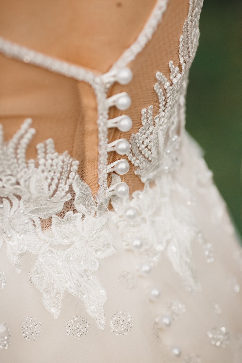 Summer Wedding Dress, Deep Plunge Neckline, Wedding Dress, Bridal Gowns, Beach Wedding Dress, Fairy Wedding Dress, Elegant Simple Dress, image 5