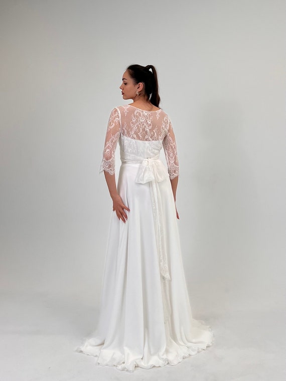 ivory ruched wedding dress Morilee Rebecca Ruched Wedding Dress 2646 main image 0