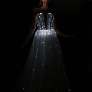 led wedding dress , luminous dress, Wedding Dress, Bridal Gowns, Beach Wedding Dress, Fairy Wedding Dress, Elegant Simple Dress, image 8