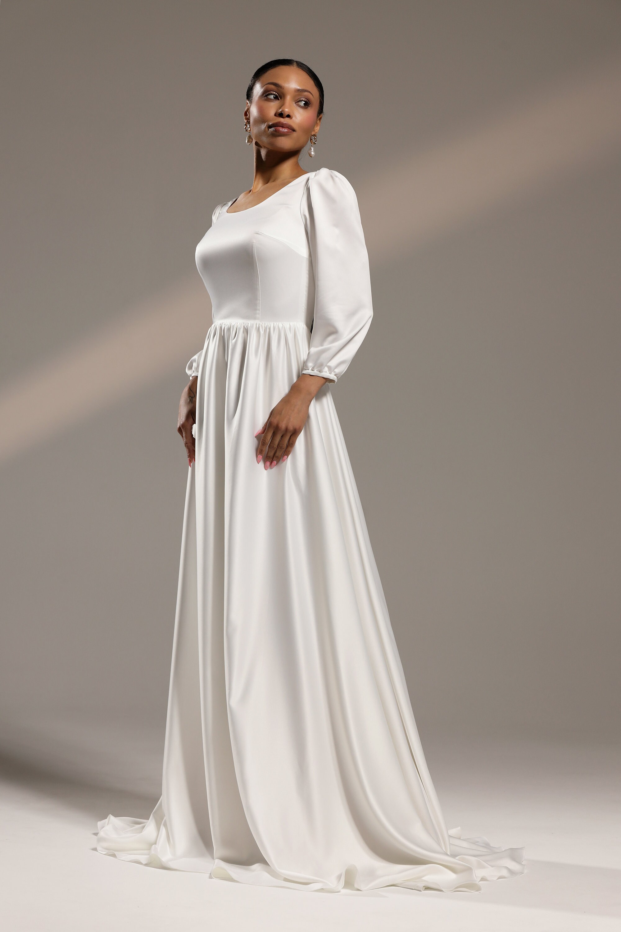 Simple wedding dress Senta,Silk wedding dress ,Engagement dress ,casual wedding dress Simple wedding dress Senta,Silk wedding dress ,Engagement dress ,casual wedding dress