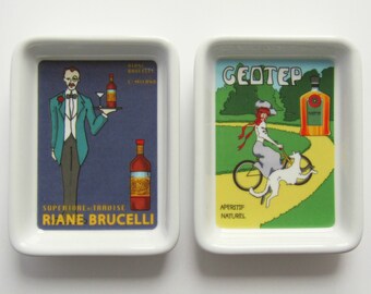 I. Godinger & Co. - 2 Snackplatten, dekorativ, Schmuckteller