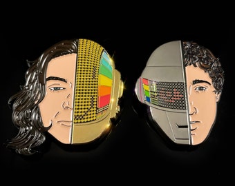 Daft Punk Face 2 Face Magnet Pins Collection