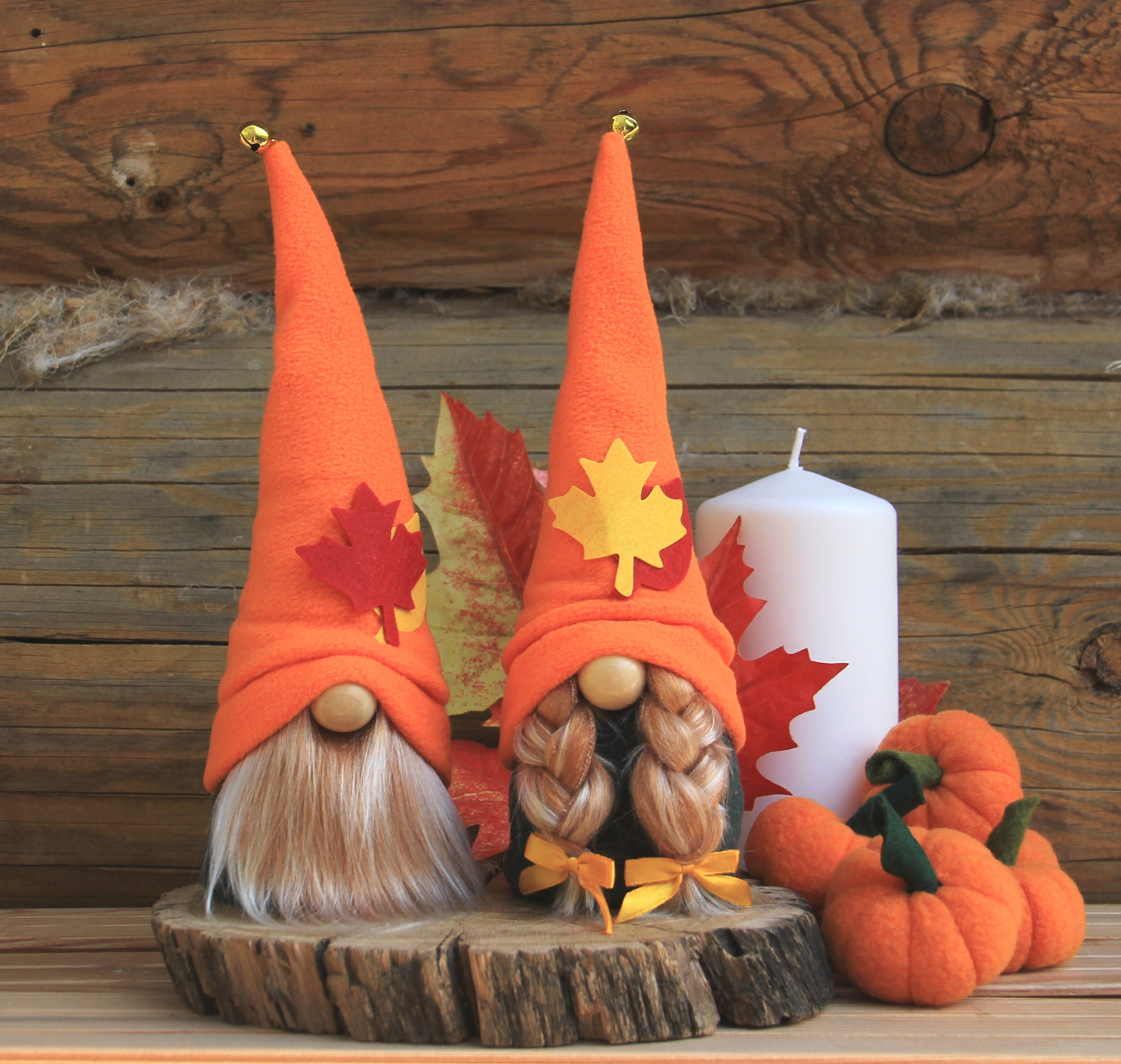 Thanksgiving gnomes shelf decor Autumn gnome Etsy
