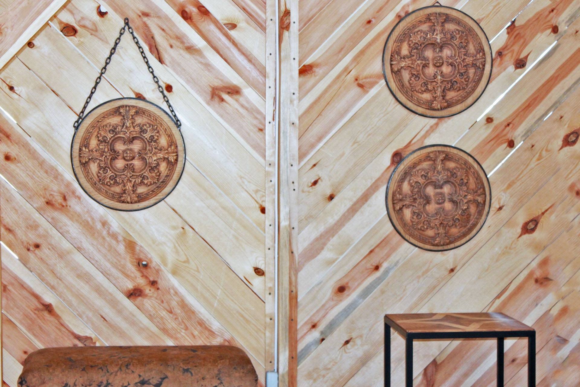 Vintage Antique Wood Wall Art Round Wall Art Wood Wall Decor Etsy