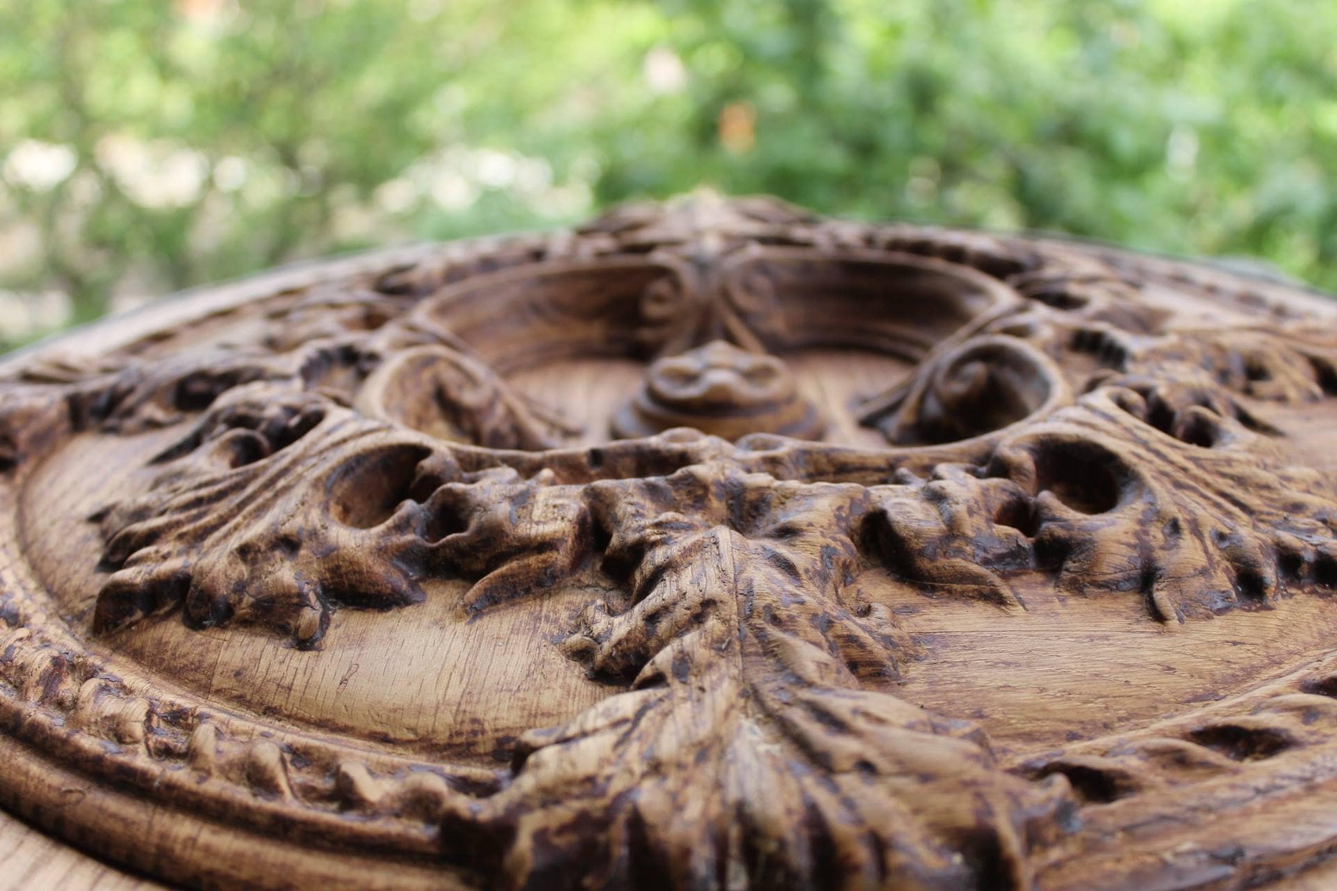 Vintage Antique Wood Wall Art Round Wall Art Wood Wall Decor Etsy