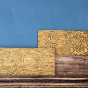 Set decorative boards Wood decor Wood boards Ethno decorativ board Wall decor Wood wall decoration