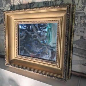 Antique french wall mirror Vintage gold frame Gilt gesso mirror Distressed mirror French decor Flowers mirror Gold decor Gold wall decor