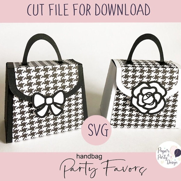Purse Favor Box Svg, SVG Cut File, Digital Cut File for Download