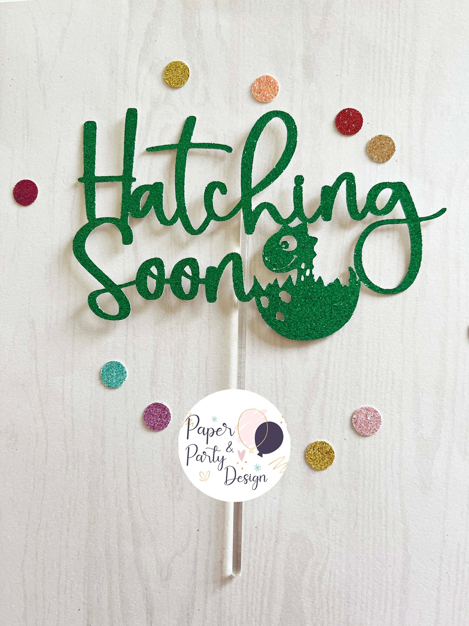 Dinosaur Hatching Soon Cake Topper SVG: Baby Shower Cut File (digital ...