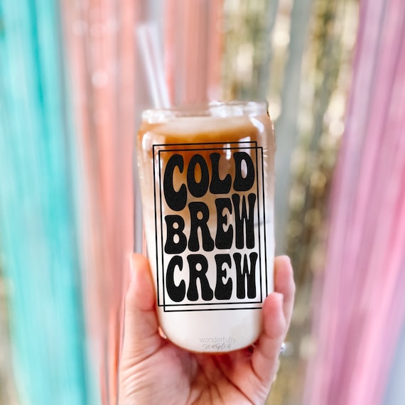 Cold Brew Crew Coffee Themed Cut Files SVG PNG 