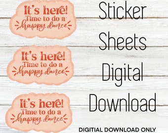 It's Here sticker sheet | Digital Download Stickers | Small business branding | SVG | PNG | JPEG | Digital Files | Digital Download
