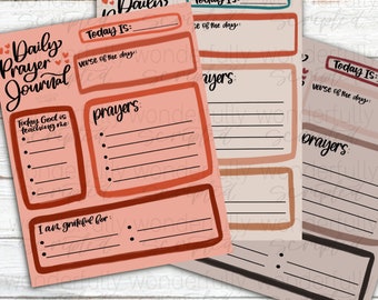 Daily Prayer Journal | Digital Files | Digital Download | PDF Files
