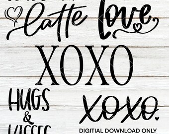Valentine's Day svg Pack | xoxo | digital download | diy project | SVG | PNG | JPEG | Digital Files