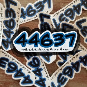 Vinyl Sticker: Killbuck Ohio Zipcode