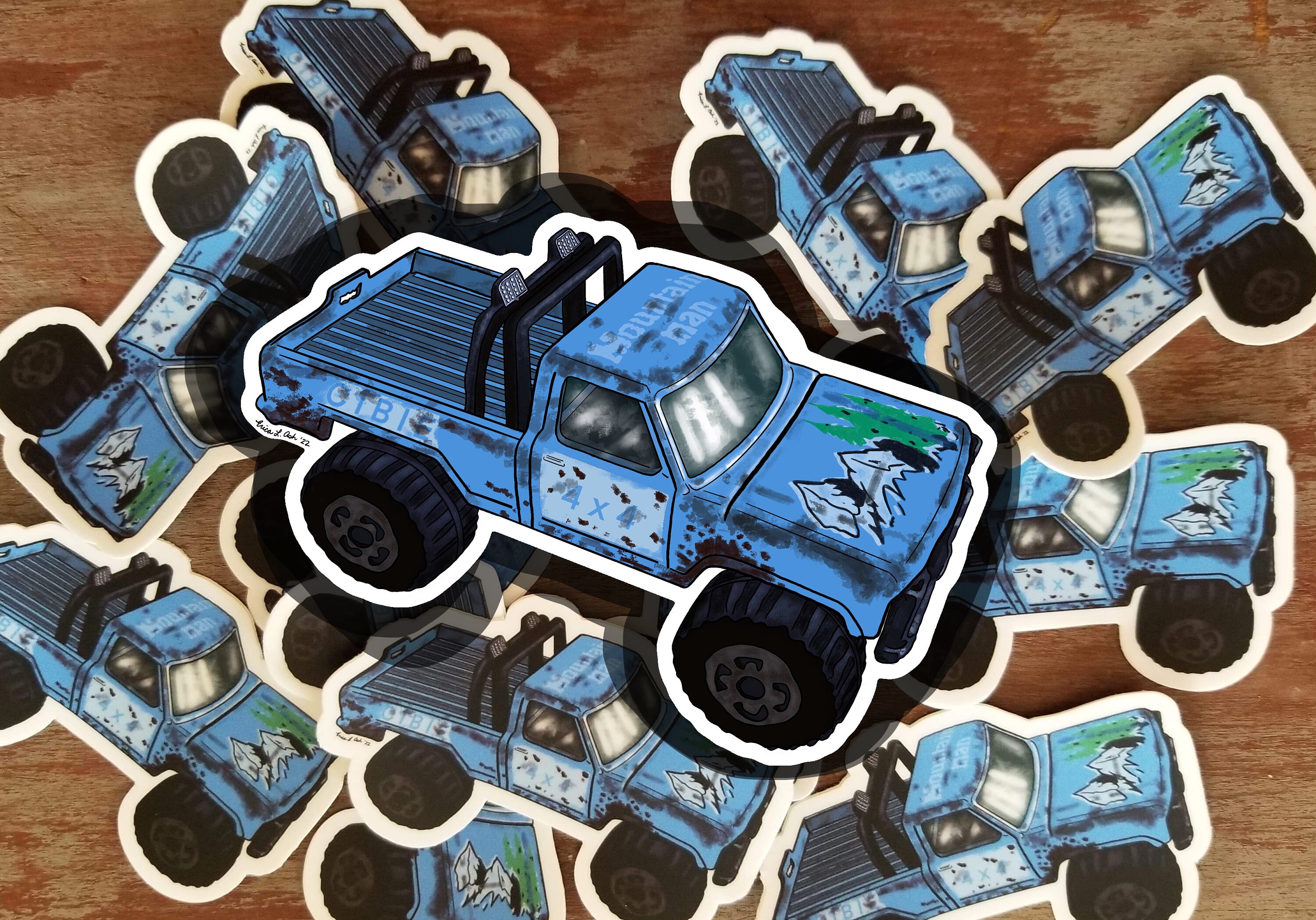Vinyl Sticker Power Wheels Mountain Man Etsy
