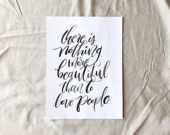 Custom Watercolor Calligraphy Print | Hand Lettered Verse, Wall Art